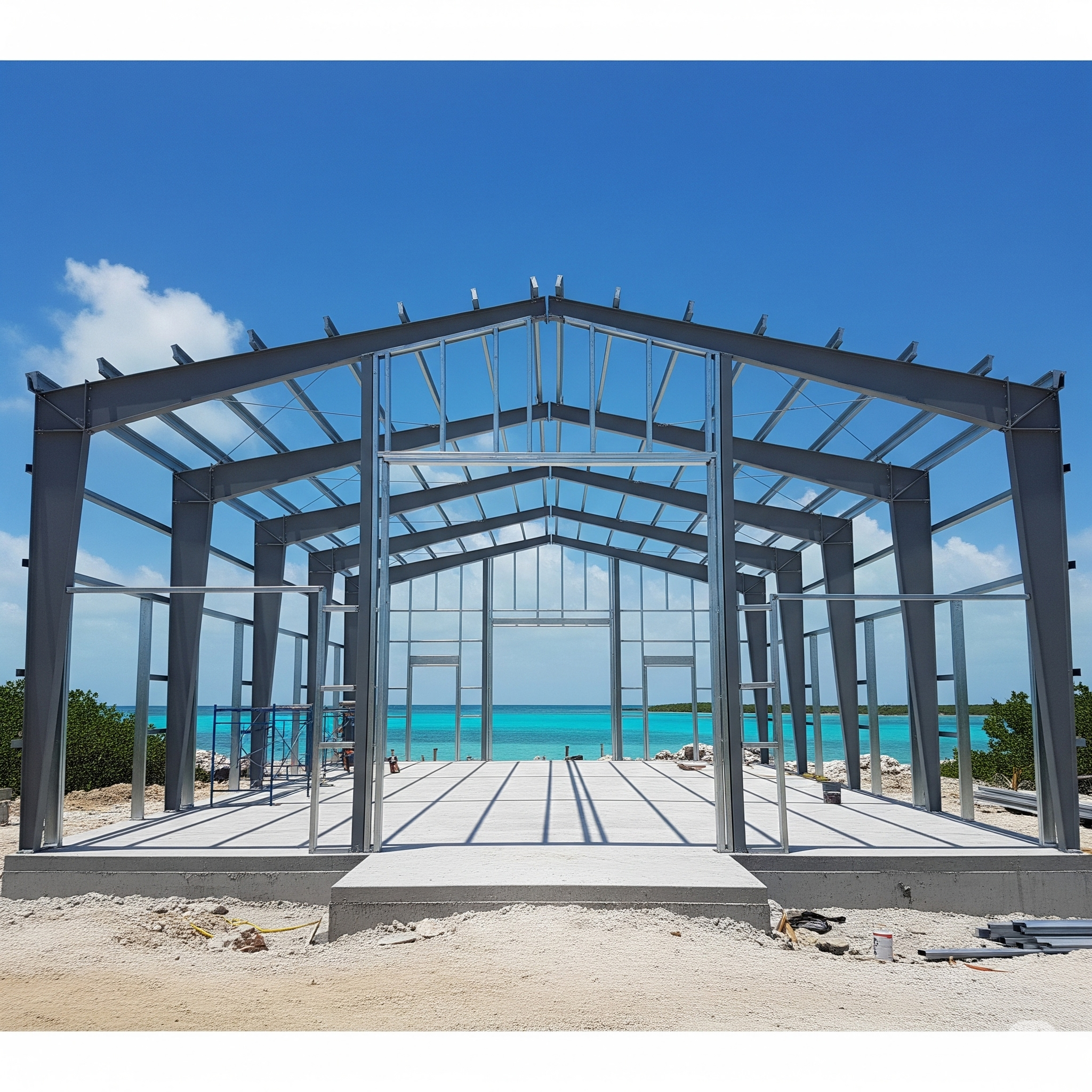 steel building frame caribbean